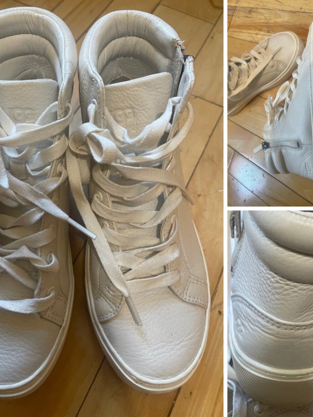 UGG Olli White Leather Sneakers Women's Size US 6 / UK 4 / EU 37